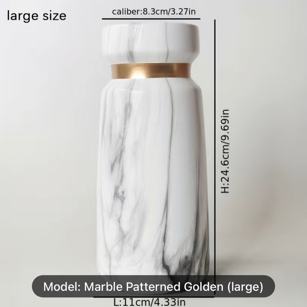 Marble Texture Ceramic Vase - Decor - Picture 10 of 10
